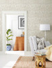 York Wallcoverings Bohemian Luxe BO6731 Laurel Damask Wallpaper Off White