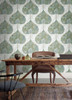 York Wallcoverings Bohemian Luxe BO6701 Mystic Forest Wallpaper Green Teal