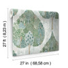 York Wallcoverings Bohemian Luxe BO6701 Mystic Forest Wallpaper Green Teal