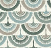 York Wallcoverings Bohemian Luxe BO6644 Feather and Fringe Wallpaper Green