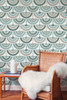 York Wallcoverings Bohemian Luxe BO6644 Feather and Fringe Wallpaper Green