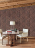 York Wallcoverings Bohemian Luxe BO6651 Kashmir Dreams Paisley Wallpaper Red