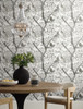 York Wallcoverings Bohemian Luxe BO6633 Peacock Block Print Wallpaper Gray