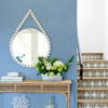 2969-25873 Jocelyn Blue Faux Fabric Wallpaper Kitchen and Bath Style Graphics Theme Non Woven Material Pacifica Collection from A-Street Prints by Brewster Made in Great Britain