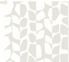 York Wallcoverings Black and White Resource Library BW3891 Primitive Vines Wallpaper White Cream