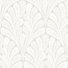 York Wallcoverings Black and White Resource Library BW3952 Shell Damask Wallpaper Cream Pearl