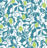 2969-26026 Loretto Teal Citrus Wallpaper Eclectic Style Botanical Theme Non Woven Material Pacifica Collection from A-Street Prints by Brewster Made in Great Britain