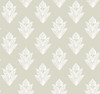 York Wallcoverings Black and White Resource Library BW3978 Lotus Motif Wallpaper Cream White