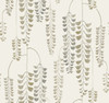 York Wallcoverings Black and White Resource Library BW3941 Deco Wisteria Wallpaper Cream Gold