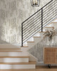York Wallcoverings Black and White Resource Library BW3941 Deco Wisteria Wallpaper Cream Gold