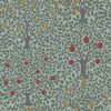 2948-33014 Pomona Green Fruit Tree Wallpaper from A-Street Prints Eclectic Theme Non Woven Trees Made in Sweden