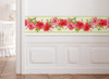 GB20031g8 Hibiscus and Butterfly Peel and Stick Wallpaper Border 8 in Height x 15ft Long Pink Green