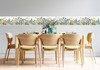 GB50071g8 Living Garden Peel and Stick Wallpaper Border 8 in Height x 15ft Off White Blue Green Yellow Purple