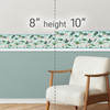 GB50041g8 Cranes and Grasshoppers Peel and Stick Wallpaper Border 8 in Height x 15ft Long Blue Green Pink