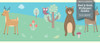 GB90031g8 Forest Animals Peel and Stick Wallpaper Border 8 in Height x 15ft Long Blue Green Tan