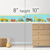 GP1900291g8 Trucks and Tractors Premium Peel and Stick Wallpaper Border 8" In Heigh x 18Ft long