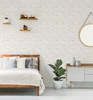 Grace & Gardenia White Painted Antique Brick Peel and Stick Wallpaper Grace & Gardenia