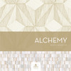 2908-87113 Composition Champagne Global Geometric Wallpaper Bohemian Style Unpasted Non Woven Material Alchemy Collection from A-Street Prints by Brewster