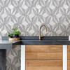 2908-87101 Paragon Black Geometric Wallpaper Modern Style Unpasted Non Woven Material Alchemy Collection from A-Street Prints by Brewster