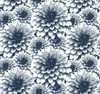 2861-87521 Umbra Indigo Floral Wallpaper Modern Style Botanical Theme Unpasted Non Woven Material Equinox Collection from A-Street Prints by Brewster Made in Great Britain