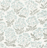 2861-25714 Floret Blue Floral Wallpaper Scandinavian Style Botanical Theme Unpasted Non Woven Material Equinox Collection from A-Street Prints by Brewster Made in Great Britain