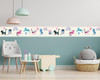 GB90260g8 Colorful Cats Peel and Stick Wallpaper Border 8in Height x 15ft Pink Blue Green Cream by Grace & Gardenia Designs