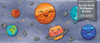 GB90280g8 Grace & Gardenia Smiling Solar System Peel and Stick Wallpaper Border 8 in Height x 15ft Long,Blue Orange Yellow