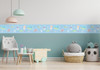 GB90230 Grace & Gardenia Aquatic Scene Peel and Stick Wallpaper Border 10in Height x 15ft Long, Blue Green Purple Orange