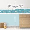 GB90170 Playful Penguins Peel and Stick Wallpaper Border 10in Height x 15ft Blue Beige Orange by Grace & Gardenia Designs
