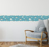 GB90170g8 Grace & Gardenia Playful Penguins Peel and Stick Wallpaper Border 8 in Height x 15ft Long, Blue Beige Orange