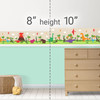 GB90160 Grace & Gardenia Colorful Dinosaurs Peel and Stick Wallpaper Border 10in Height x 15ft Long, Green Beige Orange Red