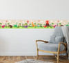 GB90160g8 Grace & Gardenia Colorful Dinosaurs Peel and Stick Wallpaper Border 8 in Height x 15ft Long, Green Beige Orange Red