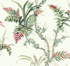 York Wallcoverings Grandmillennial GR5993 Enchanted Fern Wallpaper Green/Red