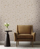 York Wallcoverings Modern Nature 2nd Edition OS4206 Perfect Petals Wallpaper Beige Gold