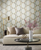 York Wallcoverings Modern Nature 2nd Edition OS4212 Interlock Wallpaper Dark Taupe