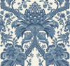 York Wallcoverings Damask Resource Library DM4951 French Artichoke Dam Wallpaper Blue