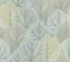 York Wallcoverings Modern Nature 2nd Edition OS4241 Leaf Concerto Wallpaper Turquoise