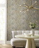 York Wallcoverings Modern Nature 2nd Edition OS4243 Leaf Concerto Wallpaper Taupe