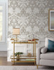 York Wallcoverings Damask Resource Library DM4952 French Artichoke Dam Wallpaper Beige