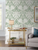 York Wallcoverings Damask Resource Library DM4954 French Artichoke Dam Wallpaper Green