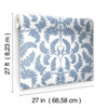 York Wallcoverings Damask Resource Library DM4962 Royal Fern Damask Wallpaper Blue