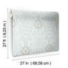 York Wallcoverings Damask Resource Library DM4991 Gatsby Damask Wallpaper Blue