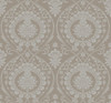 York Wallcoverings Damask Resource Library DM4902 Imperial Damask Wallpaper Beige Silver