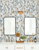 York Wallcoverings Modern Nature 2nd Edition OS4313 Joyful Eucalyptus Wallpaper Turquoise