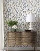 York Wallcoverings Modern Nature 2nd Edition OS4314 Joyful Eucalyptus Wallpaper Navy