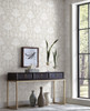 York Wallcoverings Damask Resource Library DM5013 Palmetto Palm Damask Wallpaper Beige