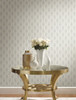 York Wallcoverings Damask Resource Library DM5027 Petite Ogee Wallpaper Taupe