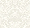 York Wallcoverings Damask Resource Library DM4997 Egret Damask Wallpaper Taupe