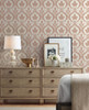 York Wallcoverings Damask Resource Library DM4923 Adirondack Damask Wallpaper Brown Beige