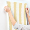 York Wallcoverings Grandmillennial GR6016 Scalloped Stripe Wallpaper Yellow